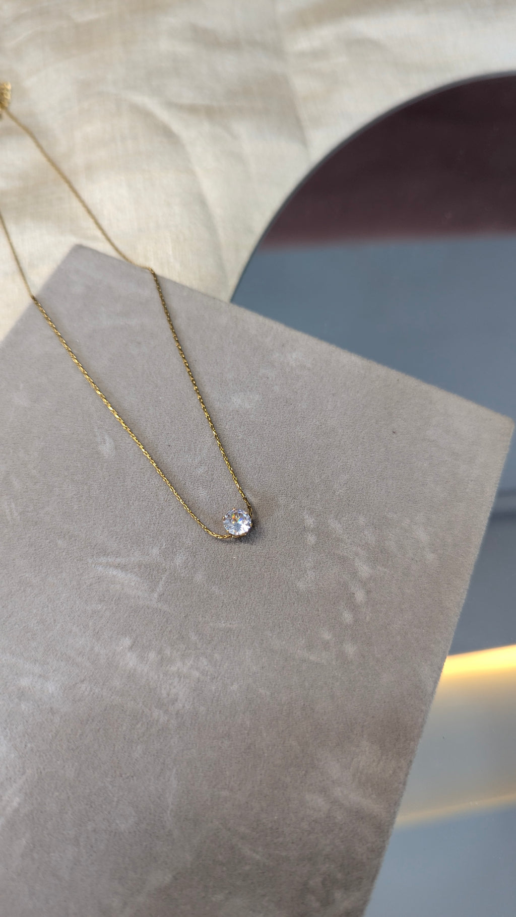 Dainty Solitaire Necklace