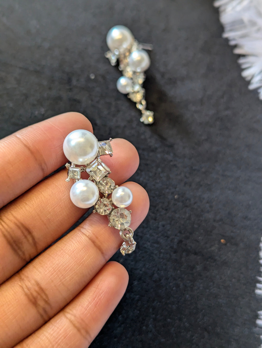 Korean grape cluster earrings