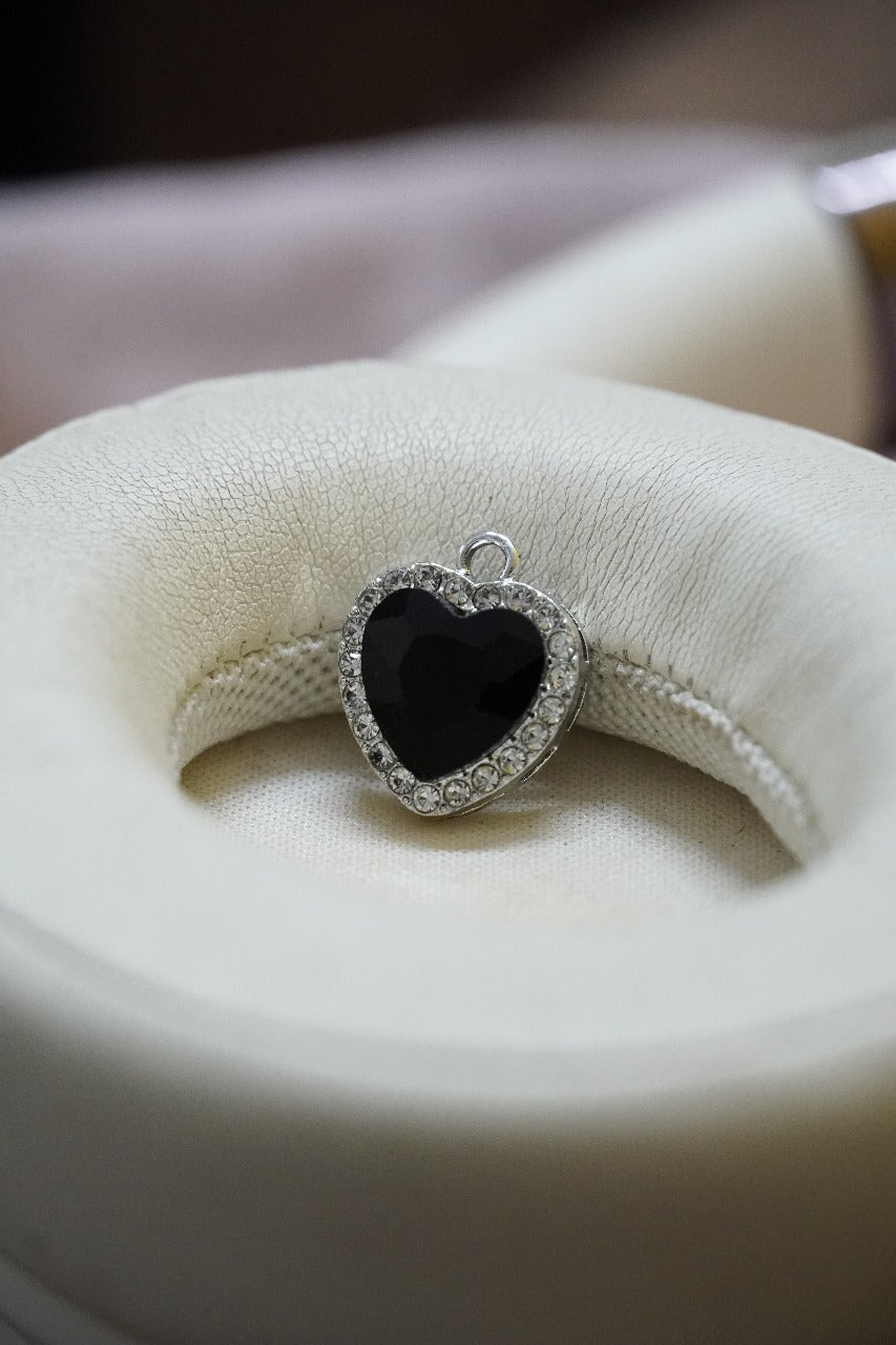 Black Heart crystal pendant