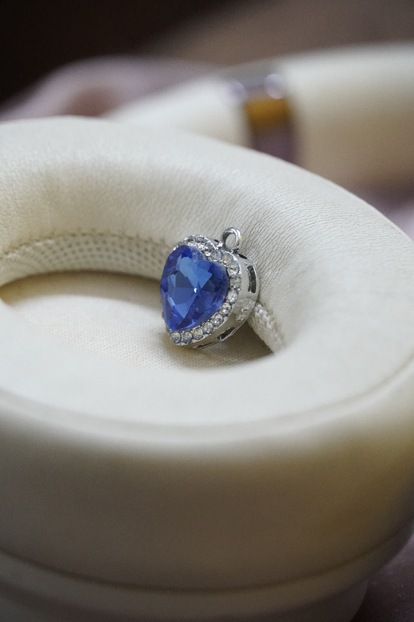 Blue Heart crystal pendant