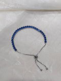 Crystal blue adjustable bracelet