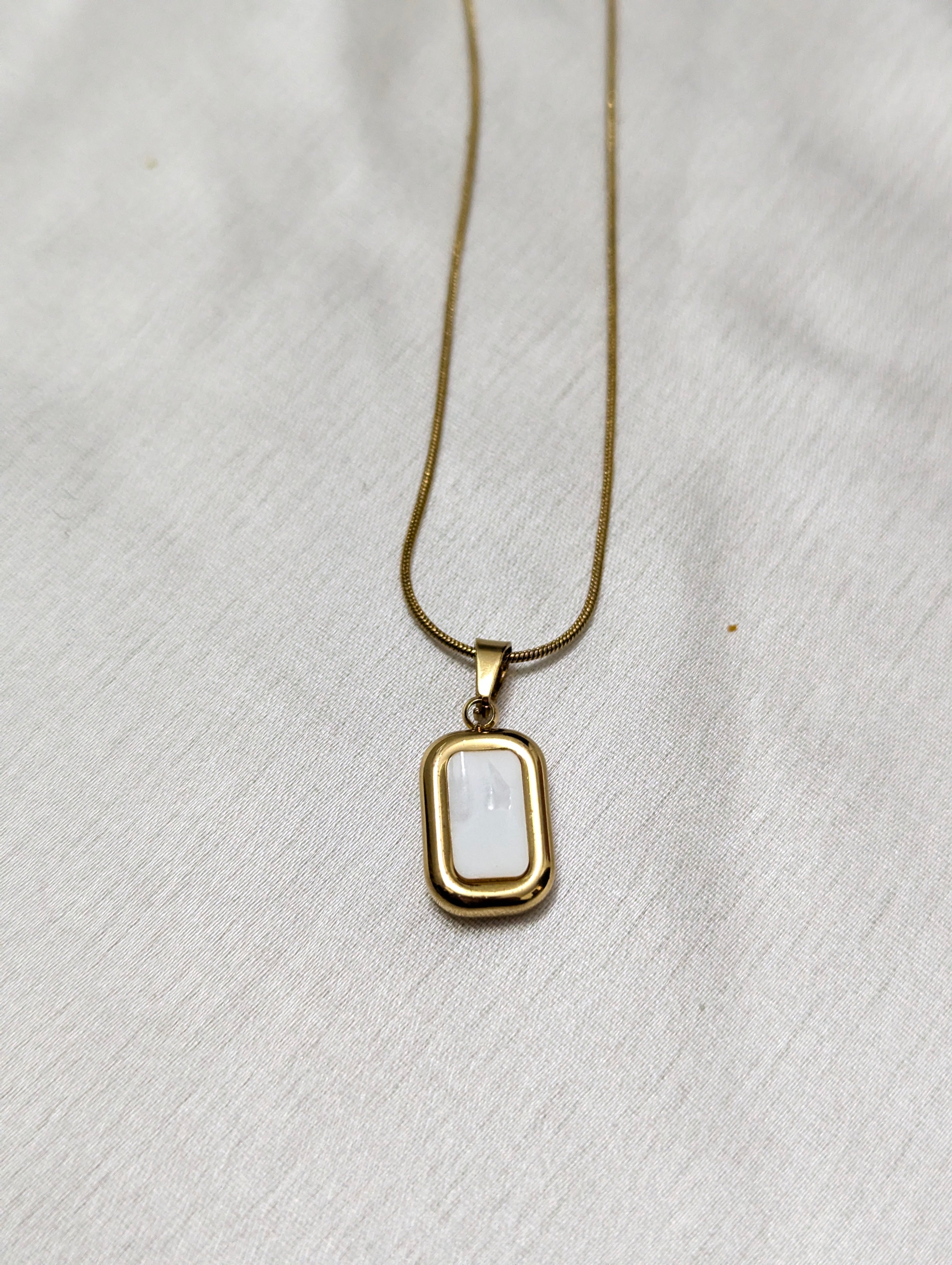 White Stone Pendant
