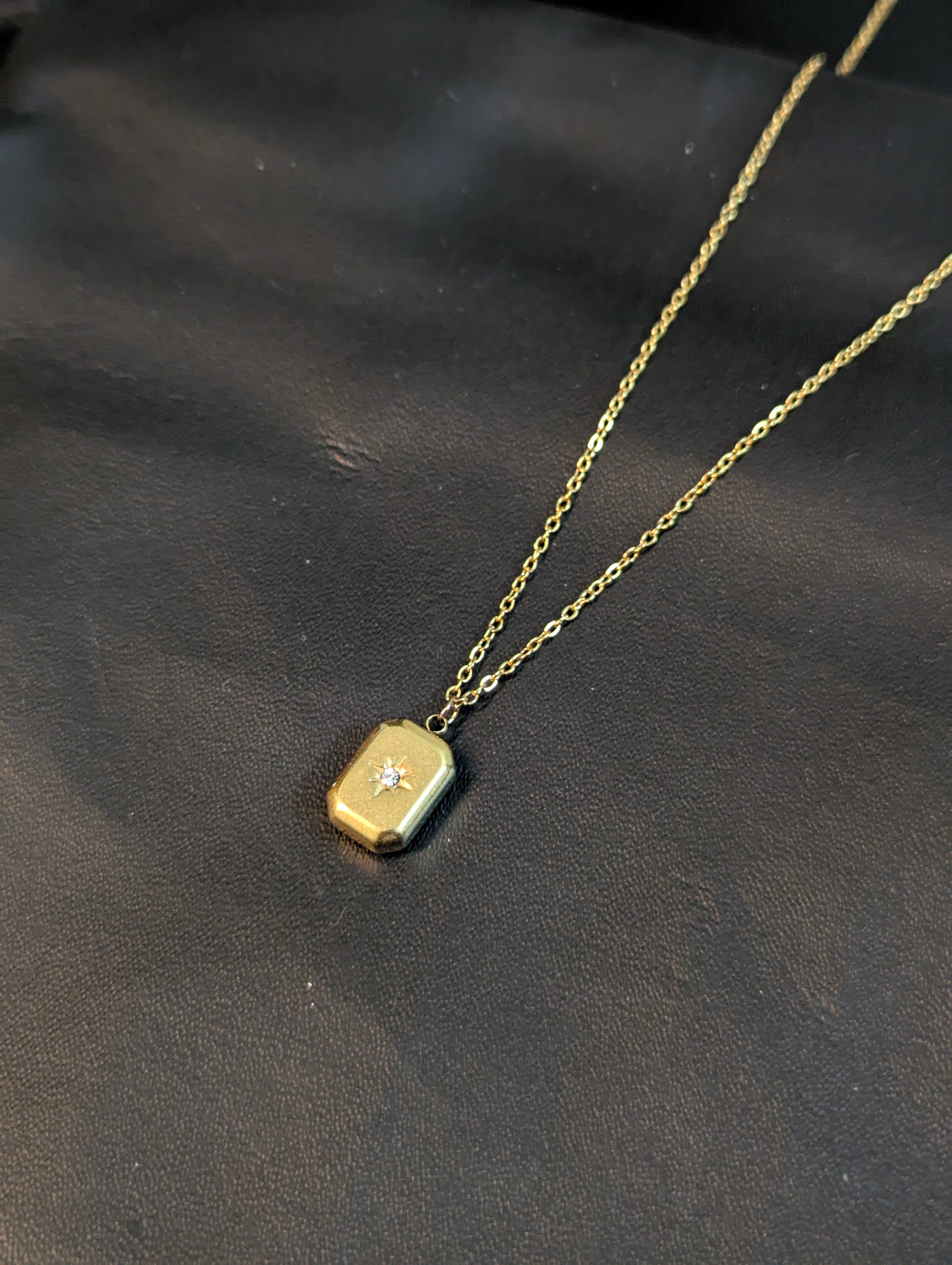 Anti-Tarnish Gold North Star Necklace Crystal