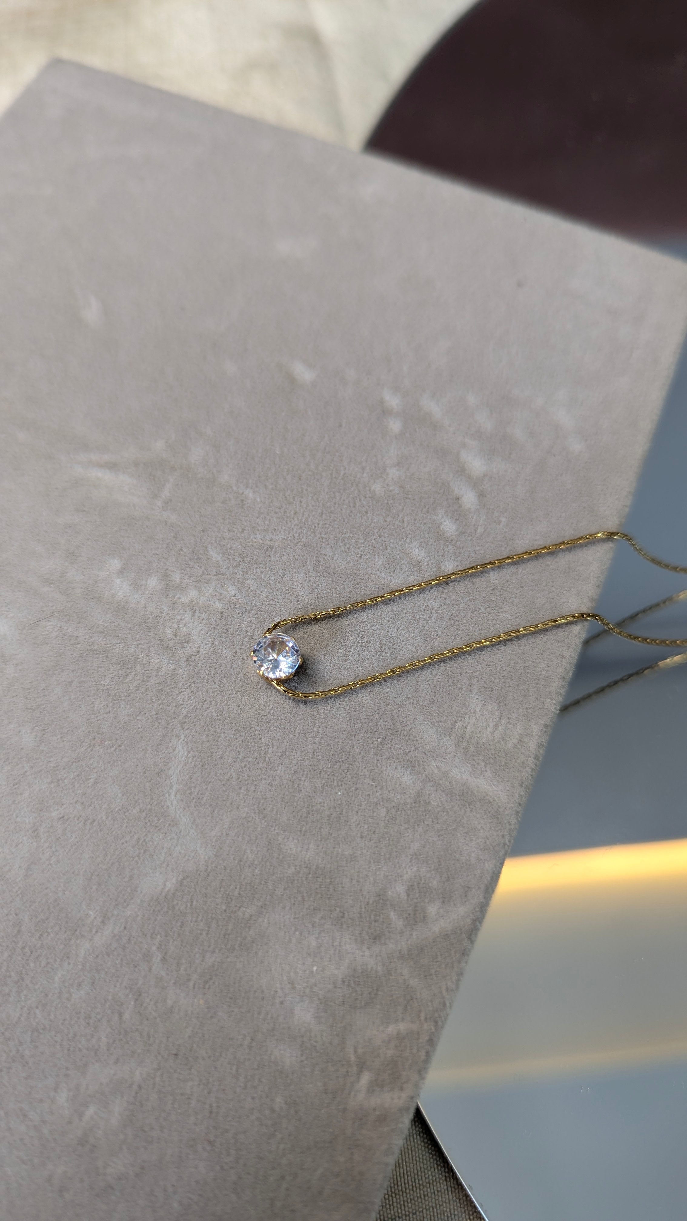 Dainty Solitaire Necklace